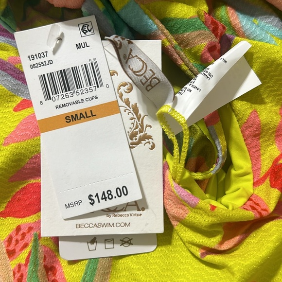 NWT Becca Women's Costa Bella Kali V Neck One Piece Swimsuit - Picture 13 of 13